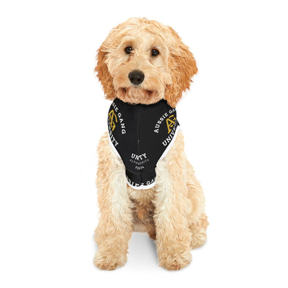Aussie Gang University Pet Hoodie — Black College Logo Dog & Cat Hoodie