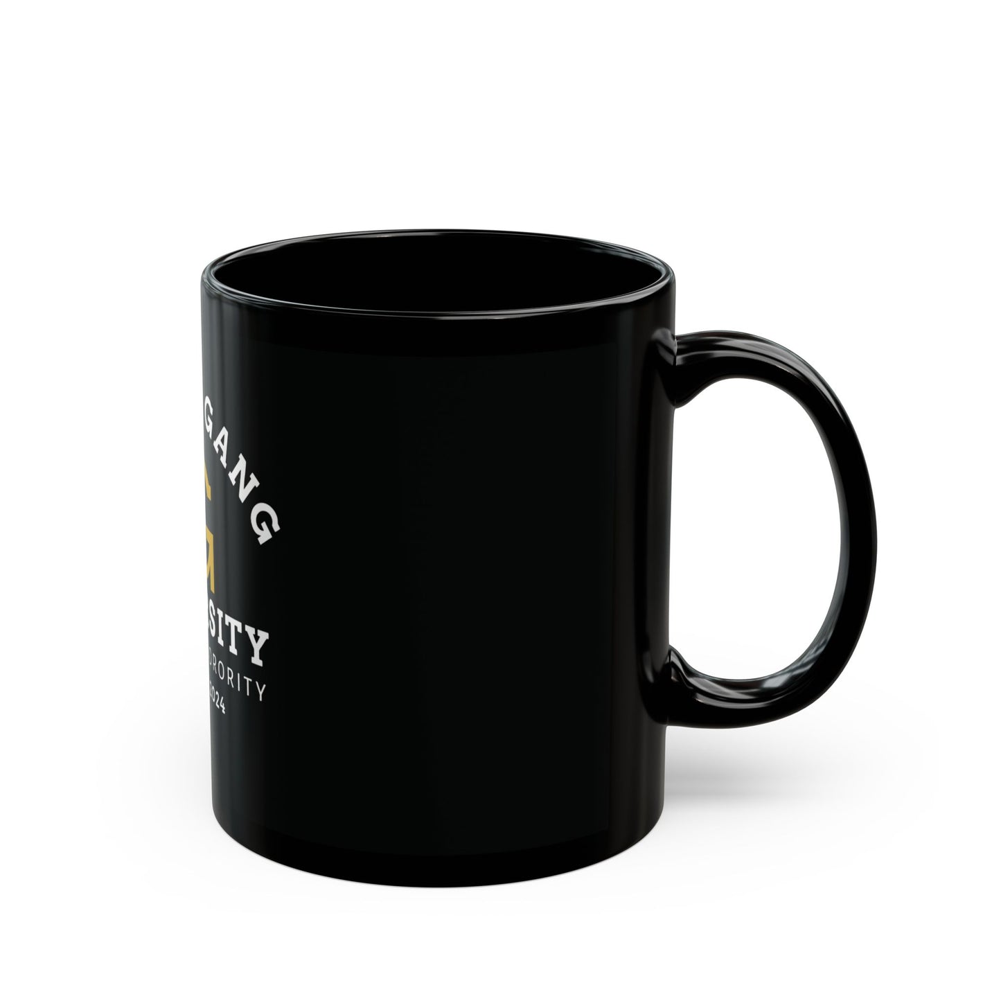 Beagle Gang University Coffee Mug — 'Alpha Paw Sorority' Black Ceramic Mug (11oz/15oz)