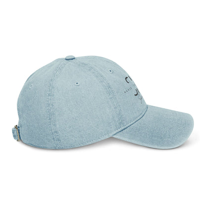 Empowering Denim Hat – "She is Me" Embroidered Cap for Confident Women
