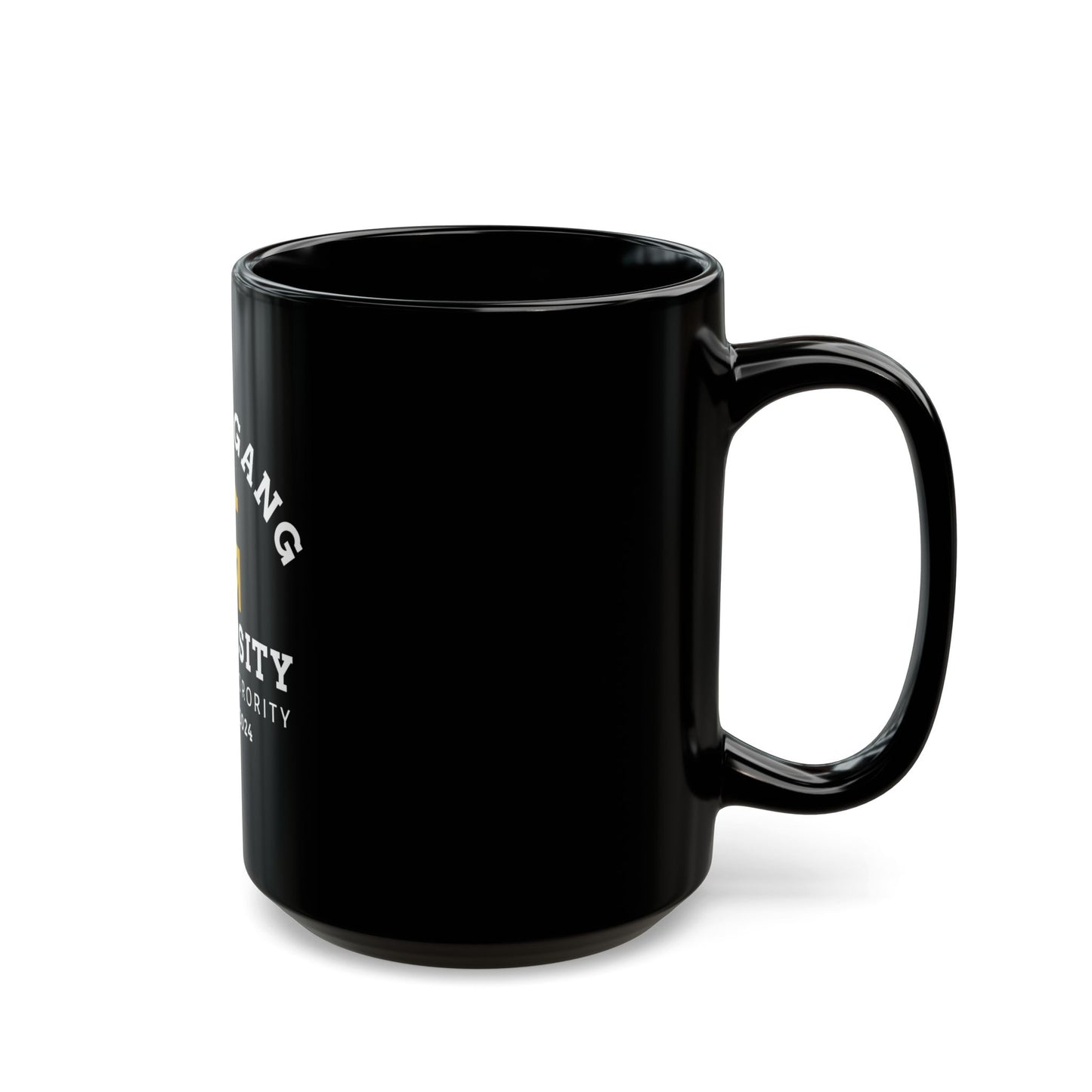 Yorkie Gang University Black Coffee Mug — 'Yorkie Gang University' Dog Lover Mug (11oz/15oz)
