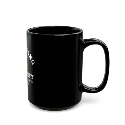 Yorkie Gang University Black Coffee Mug — 'Yorkie Gang University' Dog Lover Mug (11oz/15oz)
