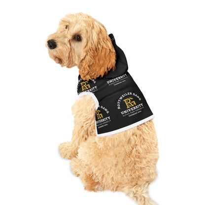 Pet Hoodie — 'Rottweiler Gang University' Black Logo Dog Hoodie