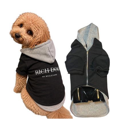 Rich Dog Signature Hoodie – Black/Grey