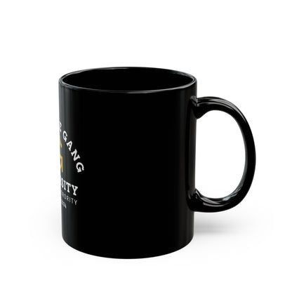 Frenchie Gang University Mug — "Alpha Paw Sorority" Black Coffee Cup (11oz/15oz)